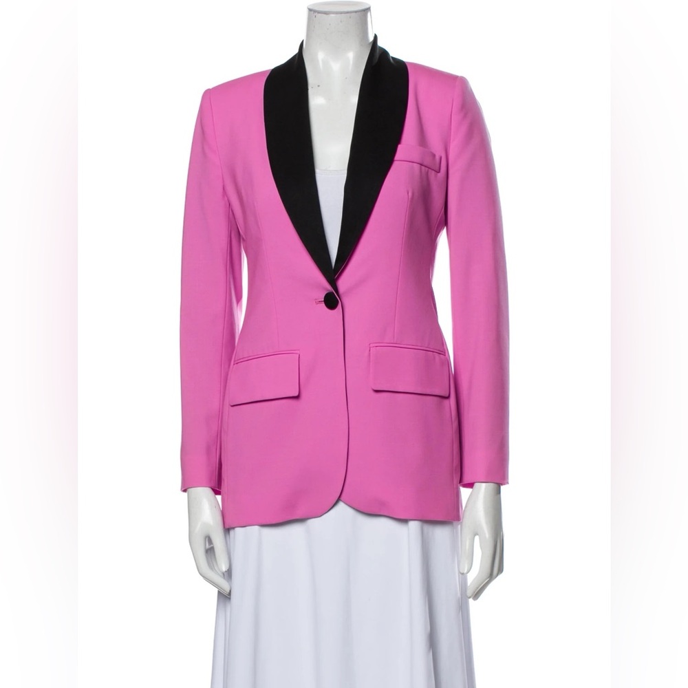 Diane Von Furstenberg Pink Blazer with Black Lapel